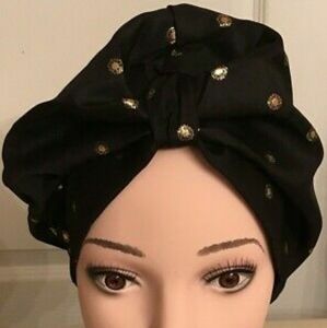 A new day black gold turban